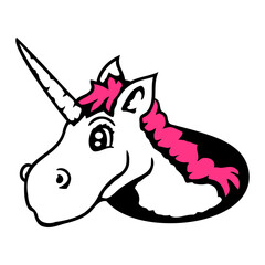 Unicorn Floor Ground Hole Funny Smile Fun Cartoon