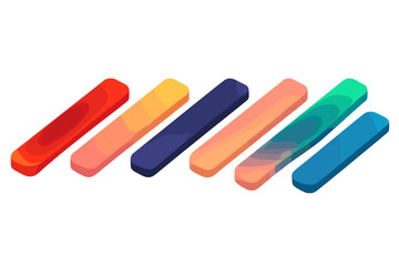 Vibrant color gradient bars arranged in a creative design for digital aesthetics