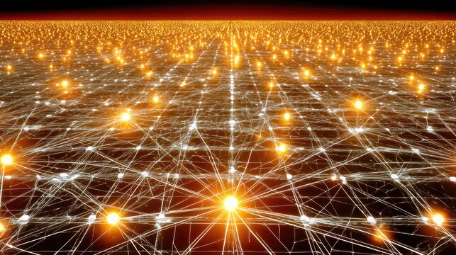 Visual of SEO and affiliate network paths combined into a marketing mesh across glowing tech grid