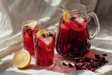 Summer Herbal Iced Tea Scene