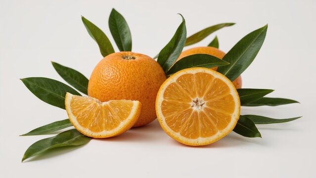Juicy orange fruits with segments