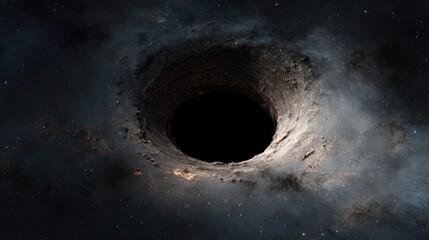 Simulated Black Hole In Deep Space