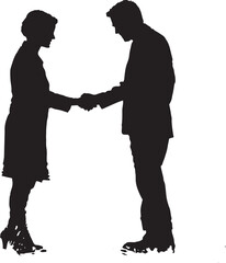 Business Handshake Silhouette Two Professionals Sealing a Deal