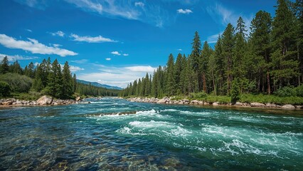 Elegant River Movement in Long Exposure Photography