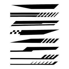 Racing Stripe Decal Set – Bold Vehicle Line Graphics in Minimal Speed Style – Automotive Sticker Elements for Custom Design