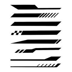 Racing Stripe Decal Set – Bold Vehicle Line Graphics in Minimal Speed Style – Automotive Sticker Elements for Custom Design