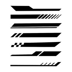 Racing Stripe Decal Set – Bold Vehicle Line Graphics in Minimal Speed Style – Automotive Sticker Elements for Custom Design