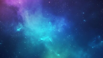 Fototapeta premium Vibrant cosmic nebula background with stars and colorful clouds in deep space exploration