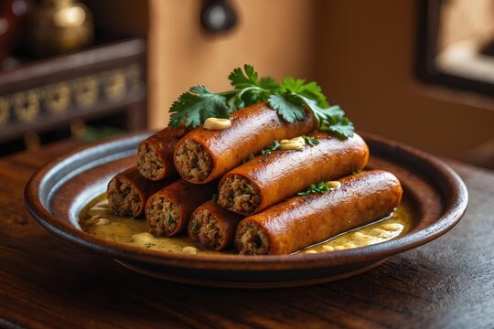 Mombar - Egyptian Food: Discover the Hearty Tradition of Mombar, Egyptian Stuffed Sausages Bursting with Flavorful Rice, Meat, and Spices, Perfect for Family Gatherings and Special Occasions