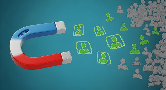 Magnet Attracting People: A Powerful Metaphor for Business, Recruitment, and Marketing Success