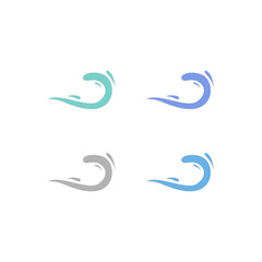 WATER SPLASH SIGN SYMBOL LOGO VECTOR
