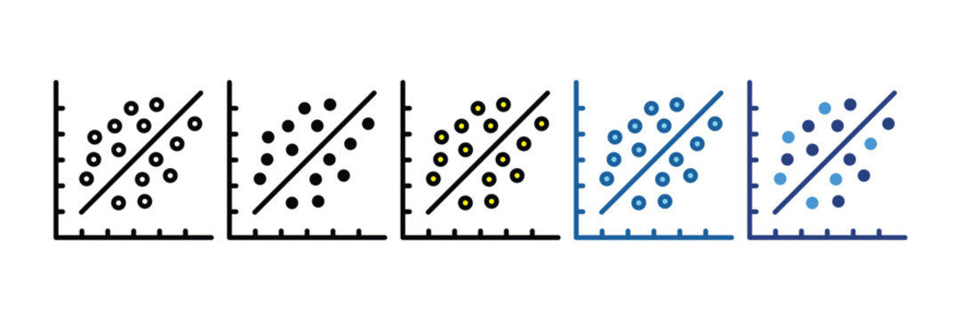 Scatter Plot  Icon Element For Design