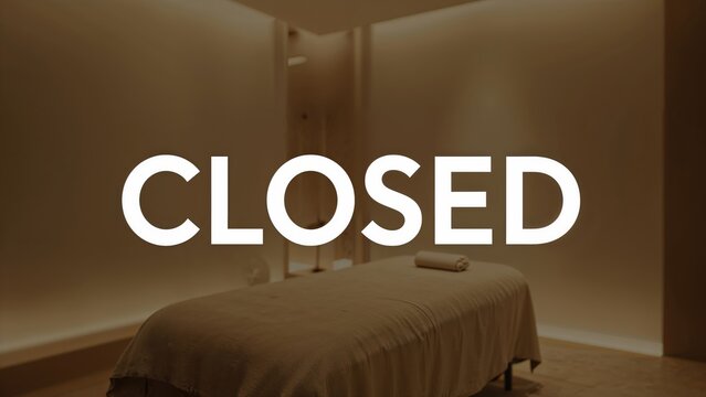 Massage Space Closed Amid Covid-19 Precautions, Image Blurry - Powered by Adobe