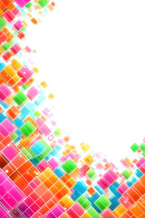 Vibrant Abstract Colorful Geometric Squares Pattern Background Modern Digital Technology Creative Graphic Design Template