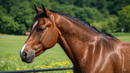 Obraz premium Snapshot of a pleasant horse