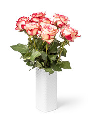 bouquet of red tea roses