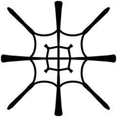 vector illustration of a black and white cross