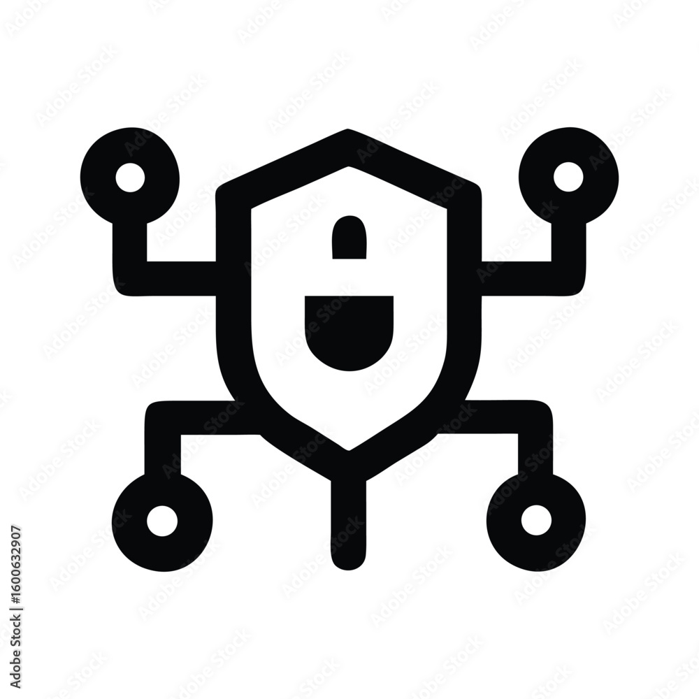 Poster sophisticated security network connecting nodes through protected gateway