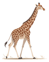 Naklejka premium giraffe on white background