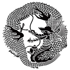 家紋です。左龍の丸といいます。