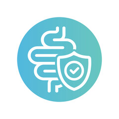 Digestion sing for design, icon, vector.