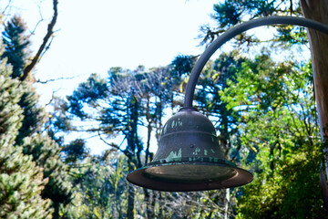 Bell-shaped light fixture on Lago Negro in Gramado, Rio Grande do Sul, Brazil