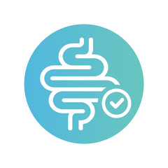 Digestion sing for design, icon, vector.