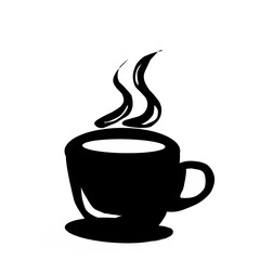 Icon coffie cup, simple logo vector drink