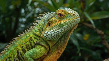 Obraz premium Detailed image of a rare bearded Agama reptile