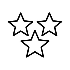 Obraz premium Stars decoration outline icon for festive ornament and celebration design