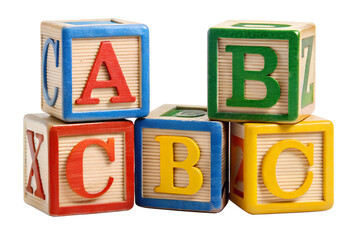 Wooden Baby Alphabet Block Isolated on Transparent Background &ndash; Kids Learning Toy PNG Clipart