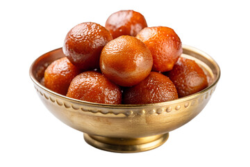 Sweet Gulab Jamuns Isolated on Transparent Background – Festive Mithai PNG Clipart
