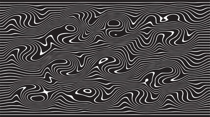 Black and white abstract wavy line pattern wavy lines 2