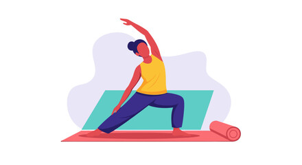 Woman doing yoga, perfect for wellness websites and fitness brochures.