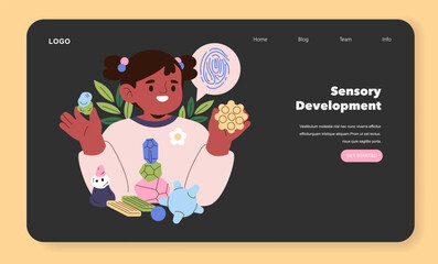 Child Engaged in Sensory Development Activities