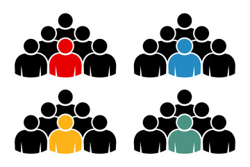 Symbol, ikona ludzi. Plik wektorowy.