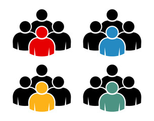 Symbol, ikona ludzi. Plik wektorowy.