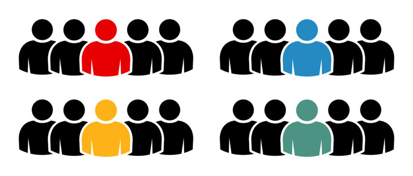 Symbol, ikona ludzi. Plik wektorowy.