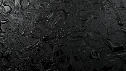 Decorative black cellulose wall finish featuring raised patterns.