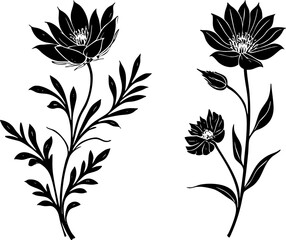 Silhouette Flower collection 