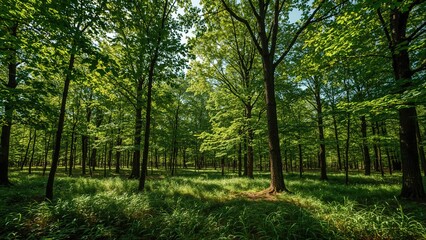 Obraz premium Resting beneath a silent woodland canopy