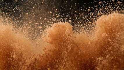 Magnified shot of sand dust dispersal for overlay purposes