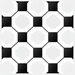 Bold geometric pattern featuring octagons in black and white design for modern decor