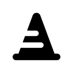 traffic cone road safety icon
