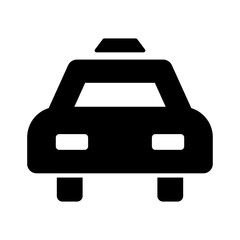 taxi cab silhouette vehicle icon
