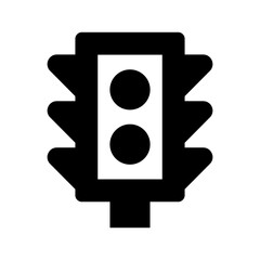traffic light silhouette signal icon
