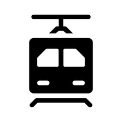 tram silhouette city transport icon
