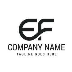 Creative Letter EF or FE Modern Minimalist Vector Logo Design Templates for Brand