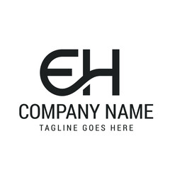 Creative Letter EH or HE Modern Minimalist Vector Logo Design Templates for Brand