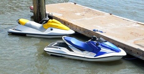 Jet skis at the dock